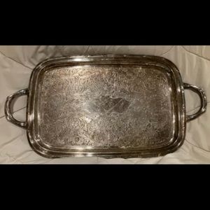 1881 Rogers 1930’s “Croydon” Pattern Silver Plate Butler’s Serving Tray